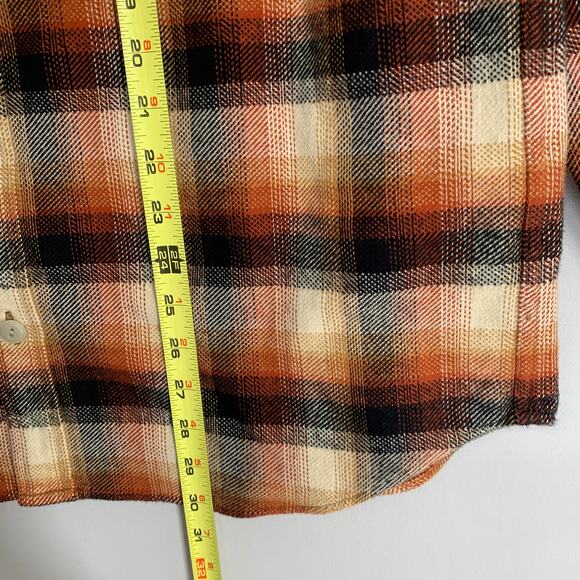 Madewell Men Brushed Flannel Easy Long Sleeve Shirt M Brown Plaid  Button Up - Picture 9 of 14